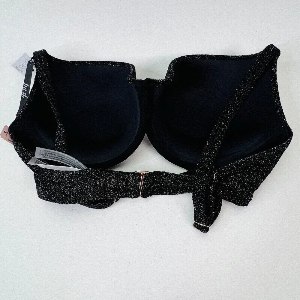 Victoria's Secret The‎ Icon Push Up Bikini Top Padded Bra 34DD Black